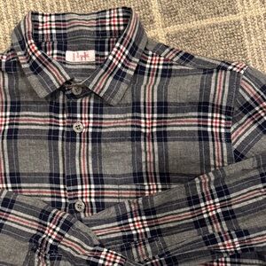 Il gufo gray plaid shirt